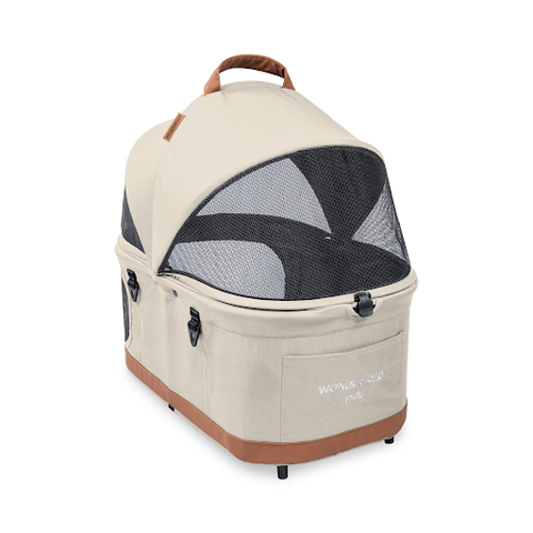 WonderFold P2 Pet Carrier with a breathable mesh canopy, perfect for travel and pet comfort.
